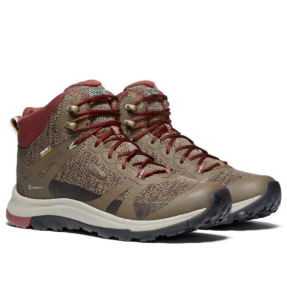 Women's Hiking Boots in Brown and Red